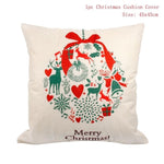 FENGRISE 45x45cm Cotton Linen Merry Christmas Cover Cushion Christmas Decor for Home Happy New Year Decor 2019 Navidad Xmas Gift