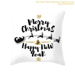 FENGRISE 45x45cm Cotton Linen Merry Christmas Cover Cushion Christmas Decor for Home Happy New Year Decor 2019 Navidad Xmas Gift