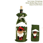 FENGRISE Santa Claus Wine Bottle Cover Christmas Decorations For Home 2019 Christmas Stocking Gift Navidad New Year's Decor 2020