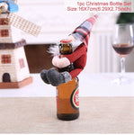 FENGRISE Santa Claus Wine Bottle Cover Christmas Decorations For Home 2019 Christmas Stocking Gift Navidad New Year's Decor 2020