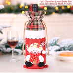 FENGRISE Santa Claus Wine Bottle Cover Christmas Decorations For Home 2019 Christmas Stocking Gift Navidad New Year's Decor 2020