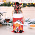 FENGRISE Santa Claus Wine Bottle Cover Christmas Decorations For Home 2019 Christmas Stocking Gift Navidad New Year's Decor 2020