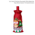 FENGRISE Santa Claus Wine Bottle Cover Christmas Decorations For Home 2019 Christmas Stocking Gift Navidad New Year's Decor 2020