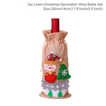 FENGRISE Santa Claus Wine Bottle Cover Christmas Decorations For Home 2019 Christmas Stocking Gift Navidad New Year's Decor 2020