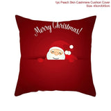 FENGRISE 45x45cm Cotton Linen Merry Christmas Cover Cushion Christmas Decor for Home Happy New Year Decor 2019 Navidad Xmas Gift