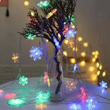 Snowflakes String Light LED Christmas Decor for Home Hanging Garland Christmas Tree Decor Ornament  Navidad Xmas Gift New Year