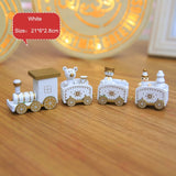 Christmas Train Painted Wooden Christmas Decoration