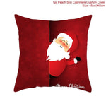 FENGRISE 45x45cm Cotton Linen Merry Christmas Cover Cushion Christmas Decor for Home Happy New Year Decor 2019 Navidad Xmas Gift