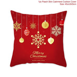 FENGRISE 45x45cm Cotton Linen Merry Christmas Cover Cushion Christmas Decor for Home Happy New Year Decor 2019 Navidad Xmas Gift