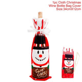 FENGRISE Santa Claus Wine Bottle Cover Christmas Decorations For Home 2019 Christmas Stocking Gift Navidad New Year's Decor 2020