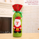 FENGRISE Santa Claus Wine Bottle Cover Christmas Decorations For Home 2019 Christmas Stocking Gift Navidad New Year's Decor 2020